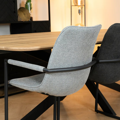 Eetkamerstoel Bono Zinc weave