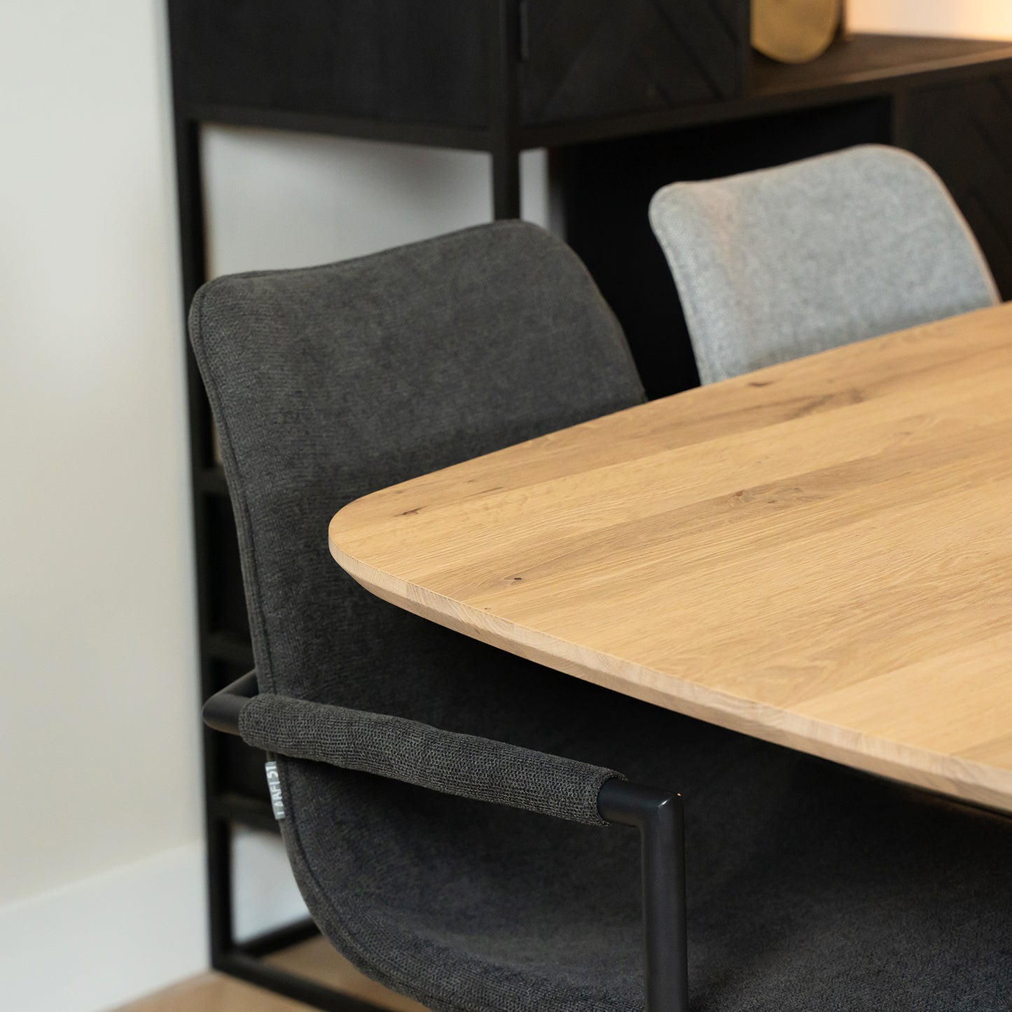 Eetkamerstoel Bono Antraciet weave