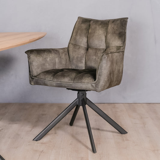 velvet eetkamerstoel hunter groen