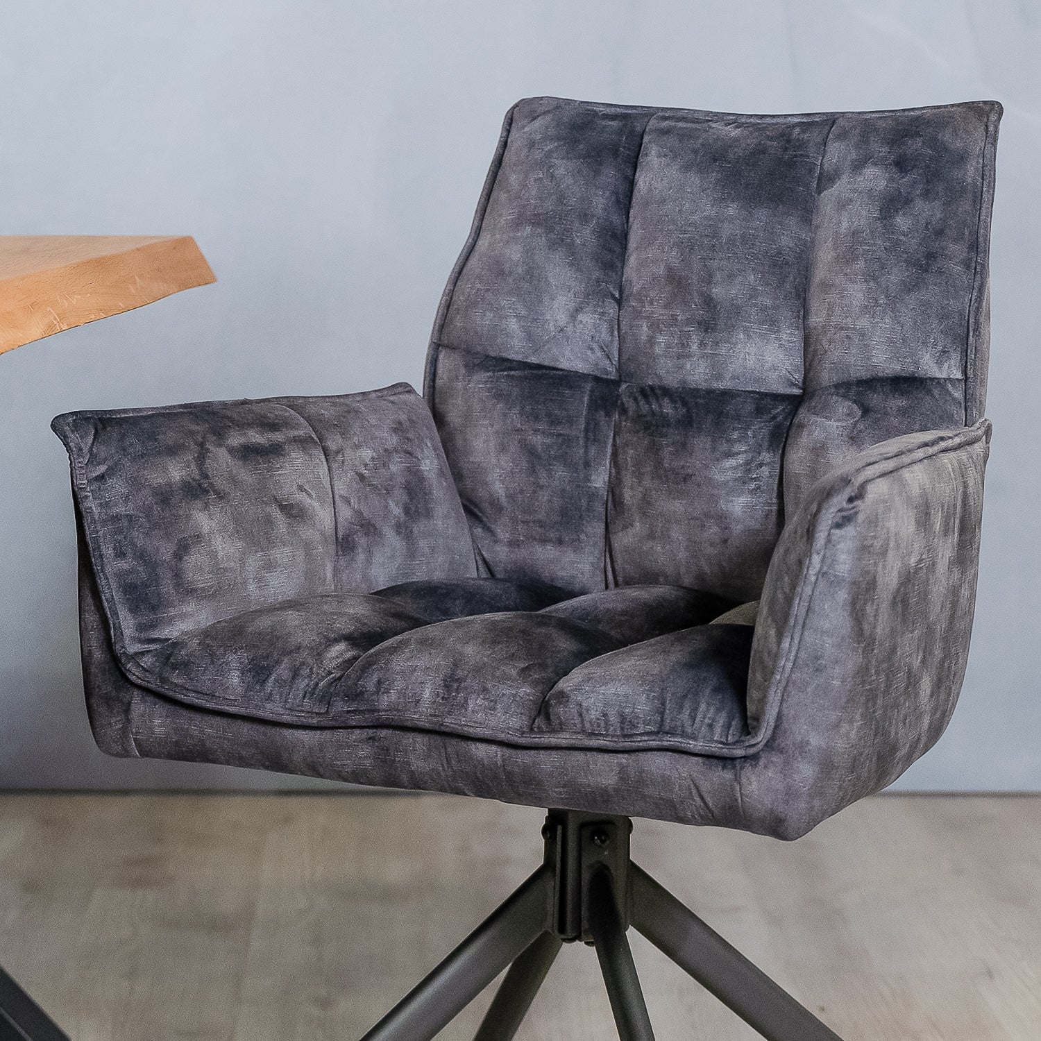 velvet eetkamerstoel