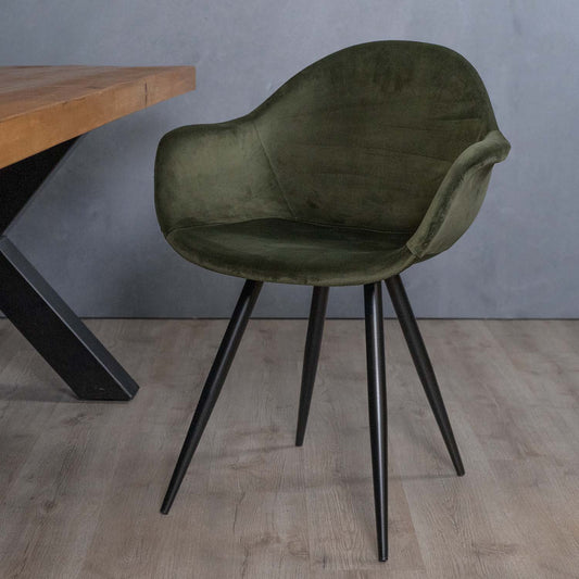 Eetkamerstoel Forli | Army Fluweel