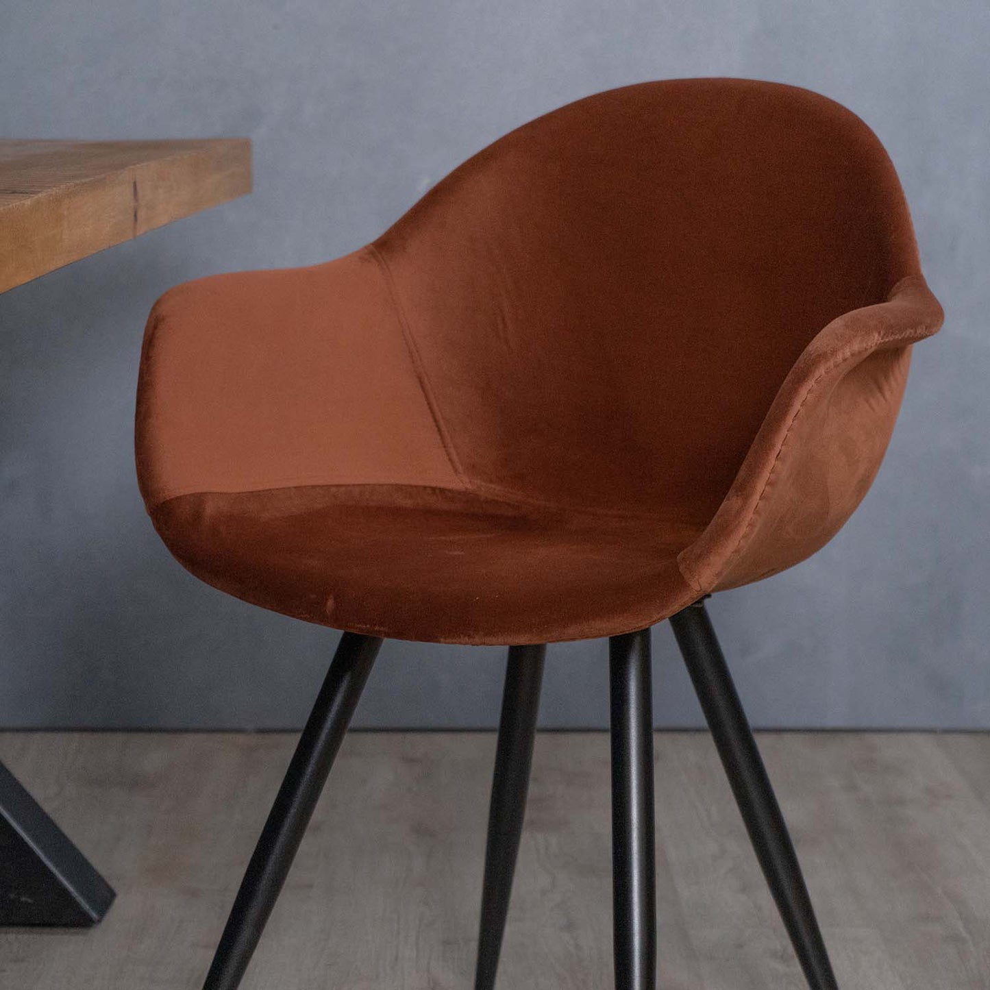 Eetkamerstoel Forli | Rust fluweel