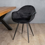 Eetkamerstoel Forli | Zwart fluweel