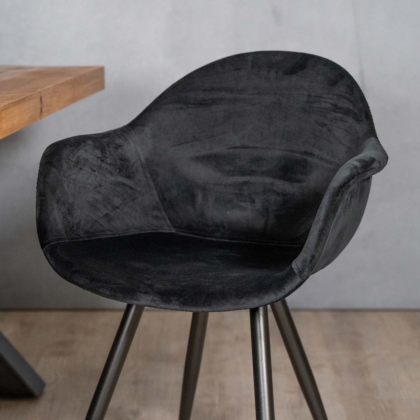 Eetkamerstoel Forli | Zwart fluweel