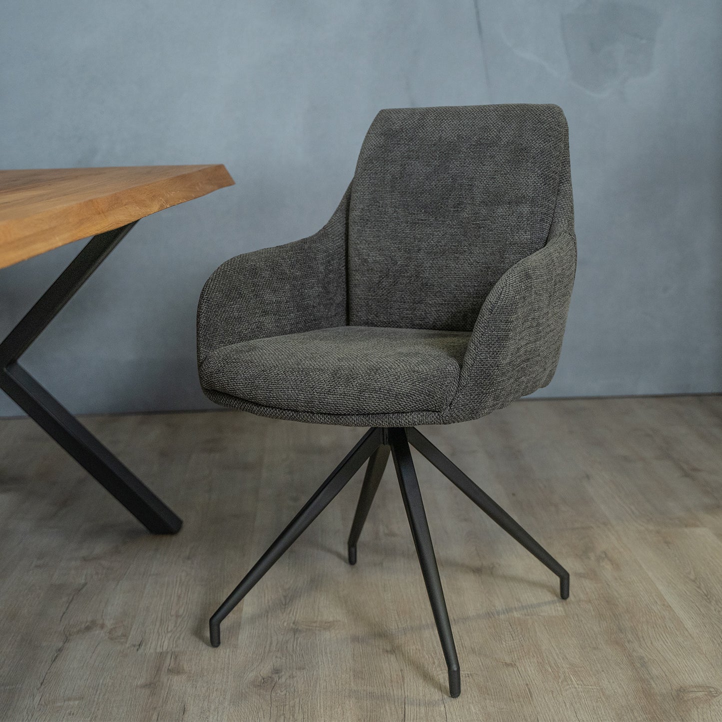 Eetkamerstoel Icon | Antraciet Woven