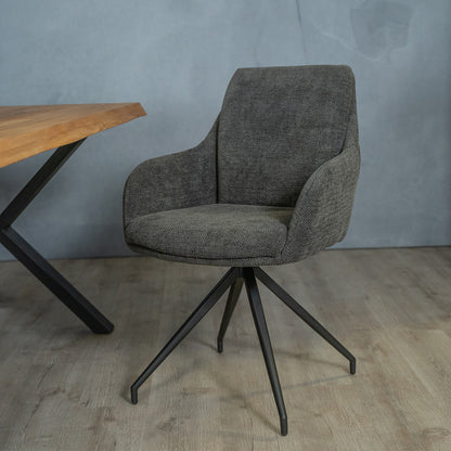 Eetkamerstoel Icon | Antraciet Woven