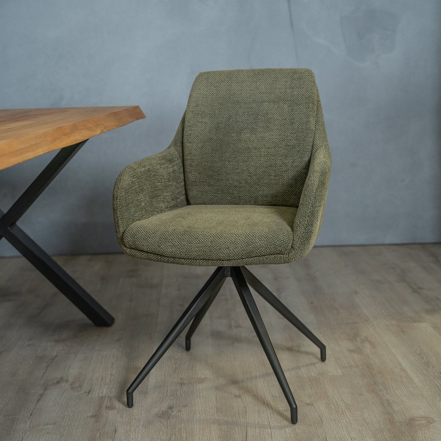 Eetkamerstoel Icon | Groen Woven