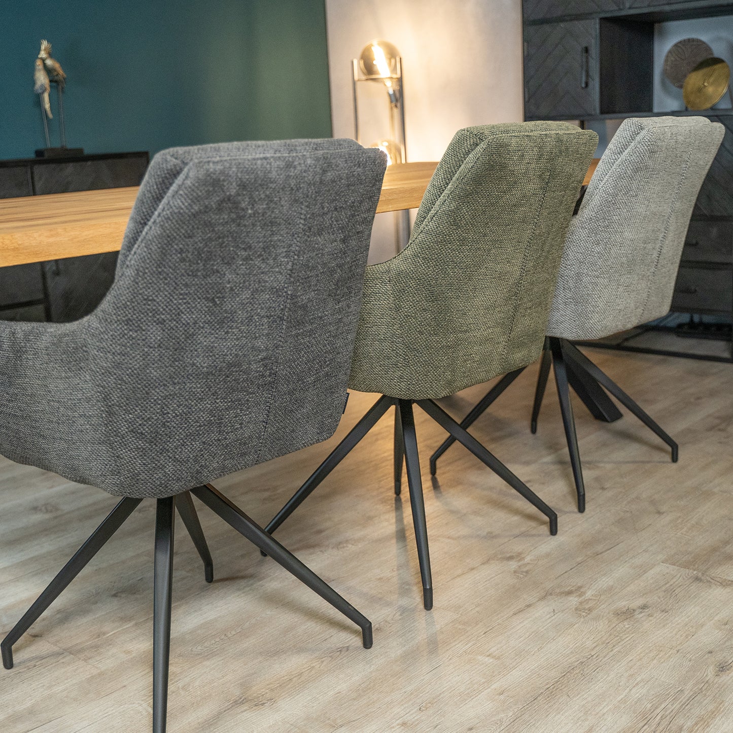 Eetkamerstoel Icon | Groen Woven