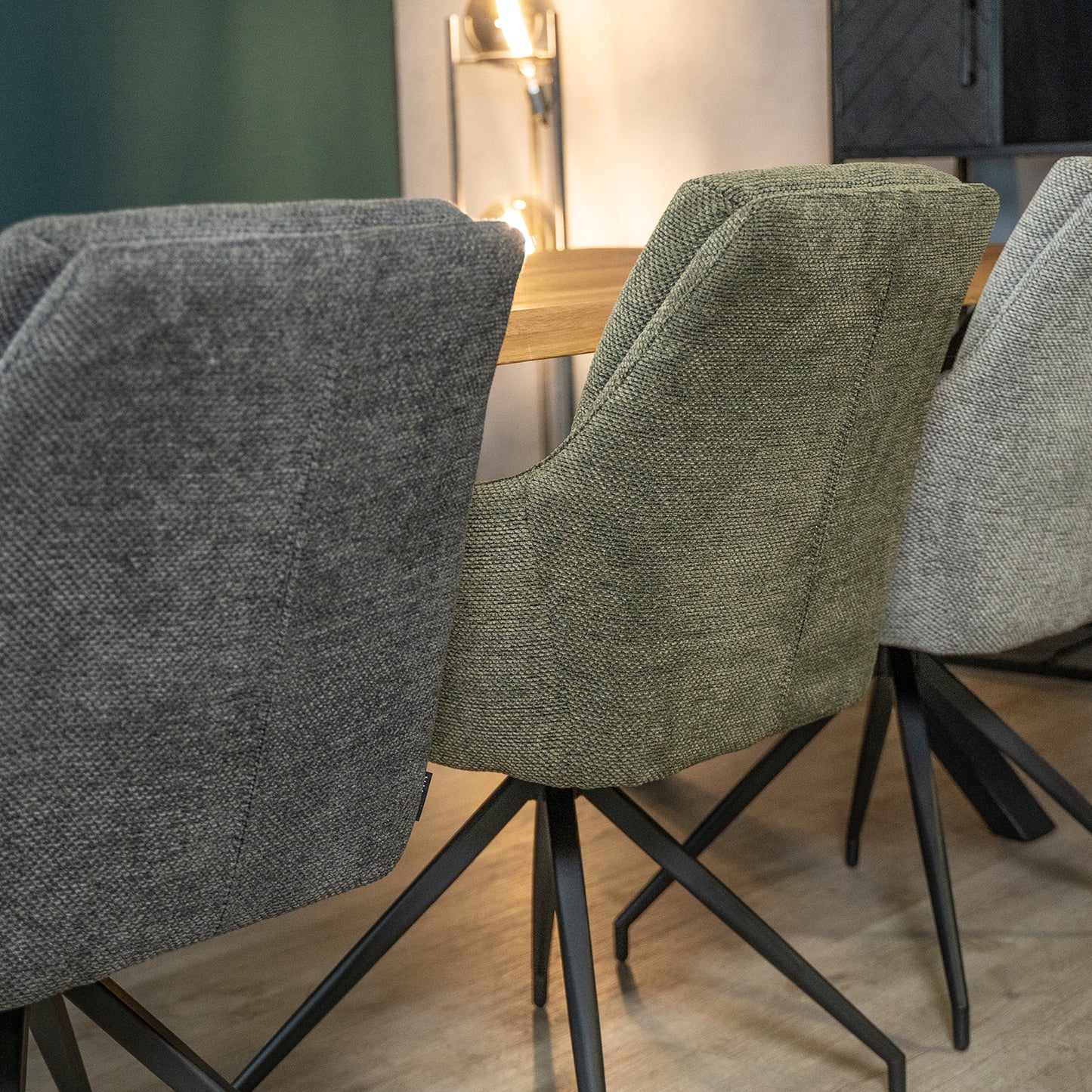 Eetkamerstoel Icon | Groen Woven