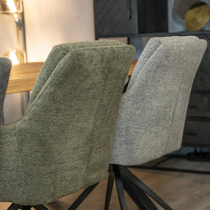 Eetkamerstoel Icon | Groen Woven