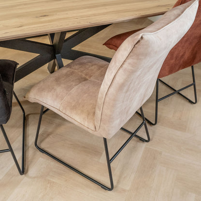 champagne taupe eetkamerstoel ivo modern