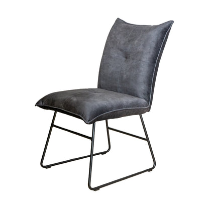 grijze eetkamerstoel velvet
