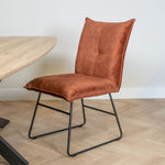 eetkamerstoel ivo adore of velvet rust rood