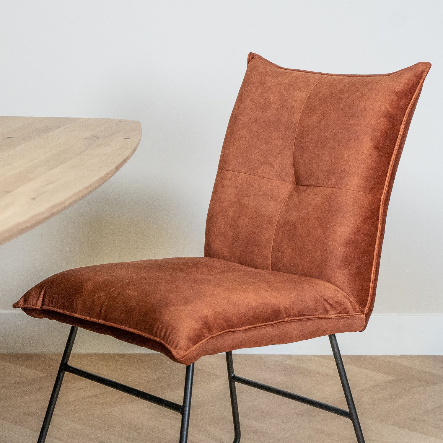 rood velvet eetkamerstoel ivo adore