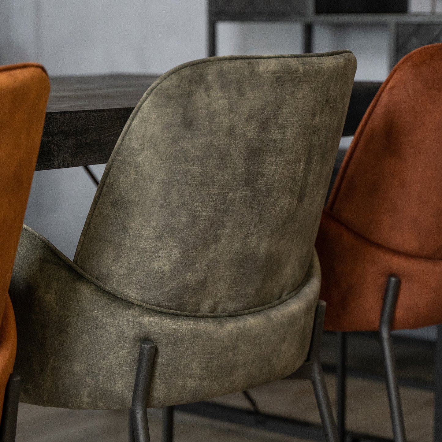 Eetkamerstoel Jari | Velours Rust