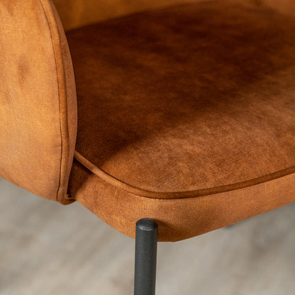 Eetkamerstoel Jari | Velours Rust