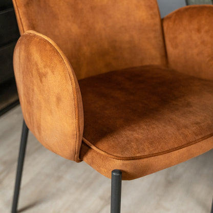 Eetkamerstoel Jari | Velours Rust