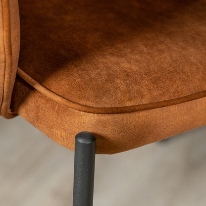 Eetkamerstoel Jari | Velours Rust