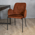 Eetkamerstoel Jari | Velours Rust