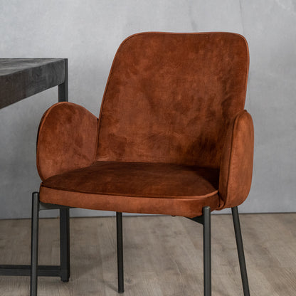 Eetkamerstoel Jari | Velours Rust