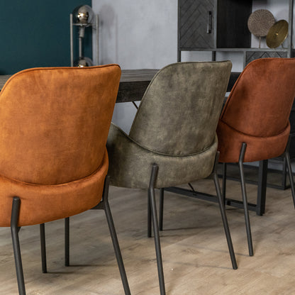 Eetkamerstoel Jari | Velours Oker