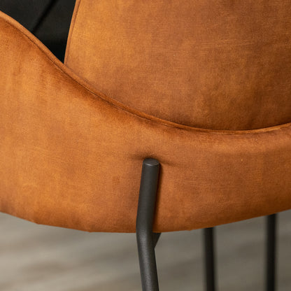 Eetkamerstoel Jari | Velours Rust