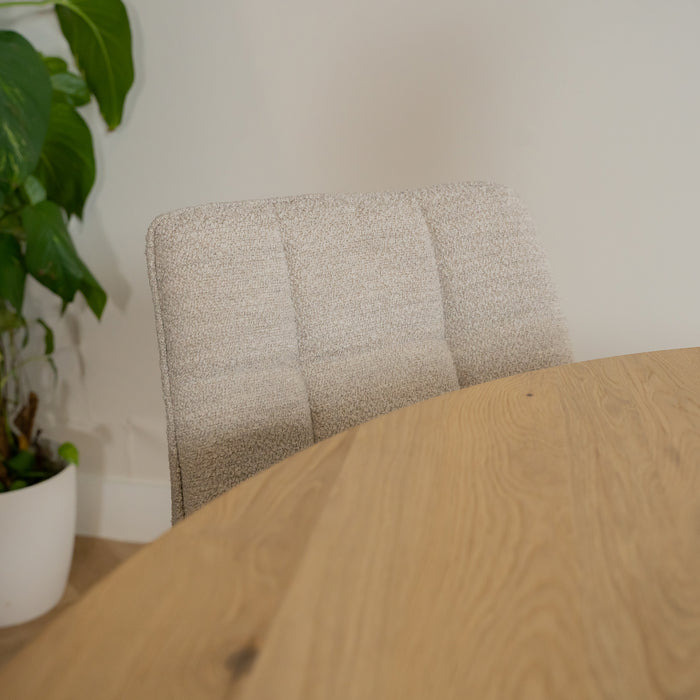 Eetkamerstoel Jelt | Bouclé Naturel Bouclé
