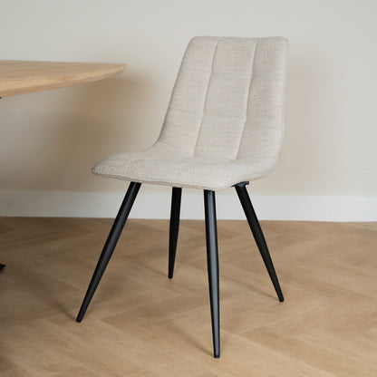 goedkope bouclé eetkamerstoel Jelt 