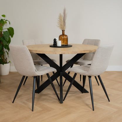 Eetkamerstoel Jelt | Ivoor Bouclé