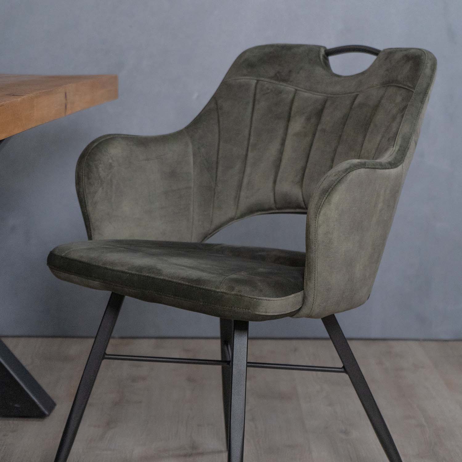 velvet eetkamerstoel groen jewel