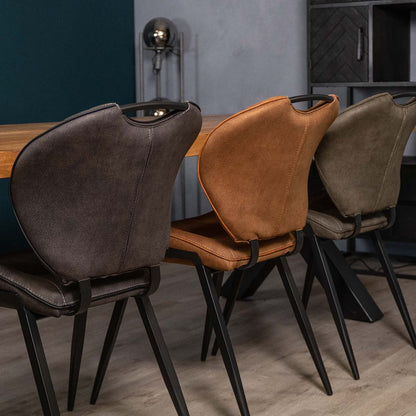 Eetkamerstoel Jim Antraciet