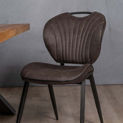 grijze eetkamerstoel antraciet industrieel