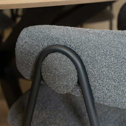 Eetkamerstoel Lowen Grijs Bouclé