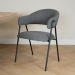 Eetkamerstoel Lowen Grijs Bouclé