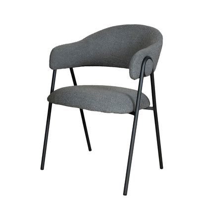 Eetkamerstoel Lowen Grijs Bouclé