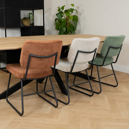 Eetkamerstoel Noah | Naturel Ribcord