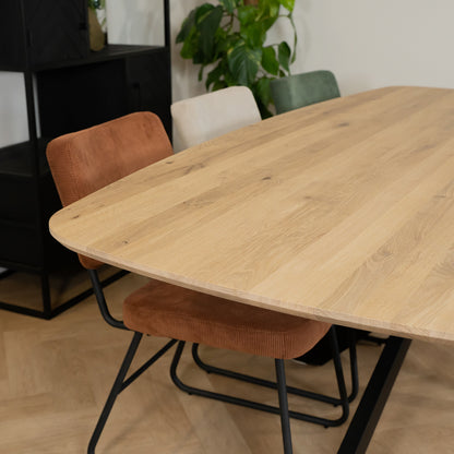 Eetkamerstoel Noah | Naturel Ribcord