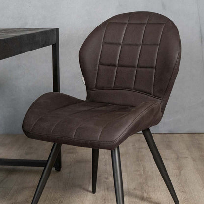 Eetkamerstoel Sil | Antraciet Microvezel