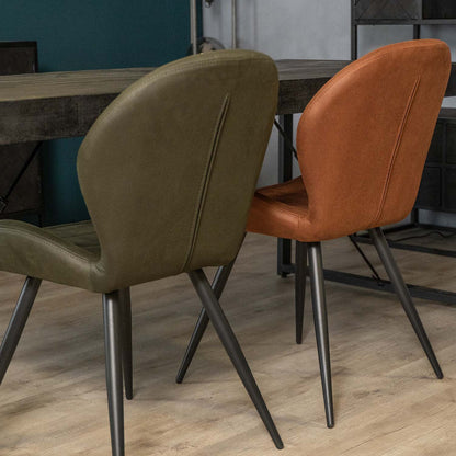 Eetkamerstoel Sil | Cognac Microvezel