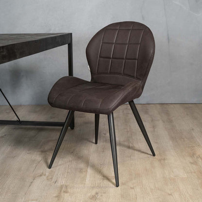 Eetkamerstoel Sil | Antraciet Microvezel