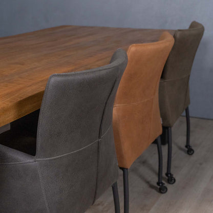 stoelen op wieltjes eetkamer
