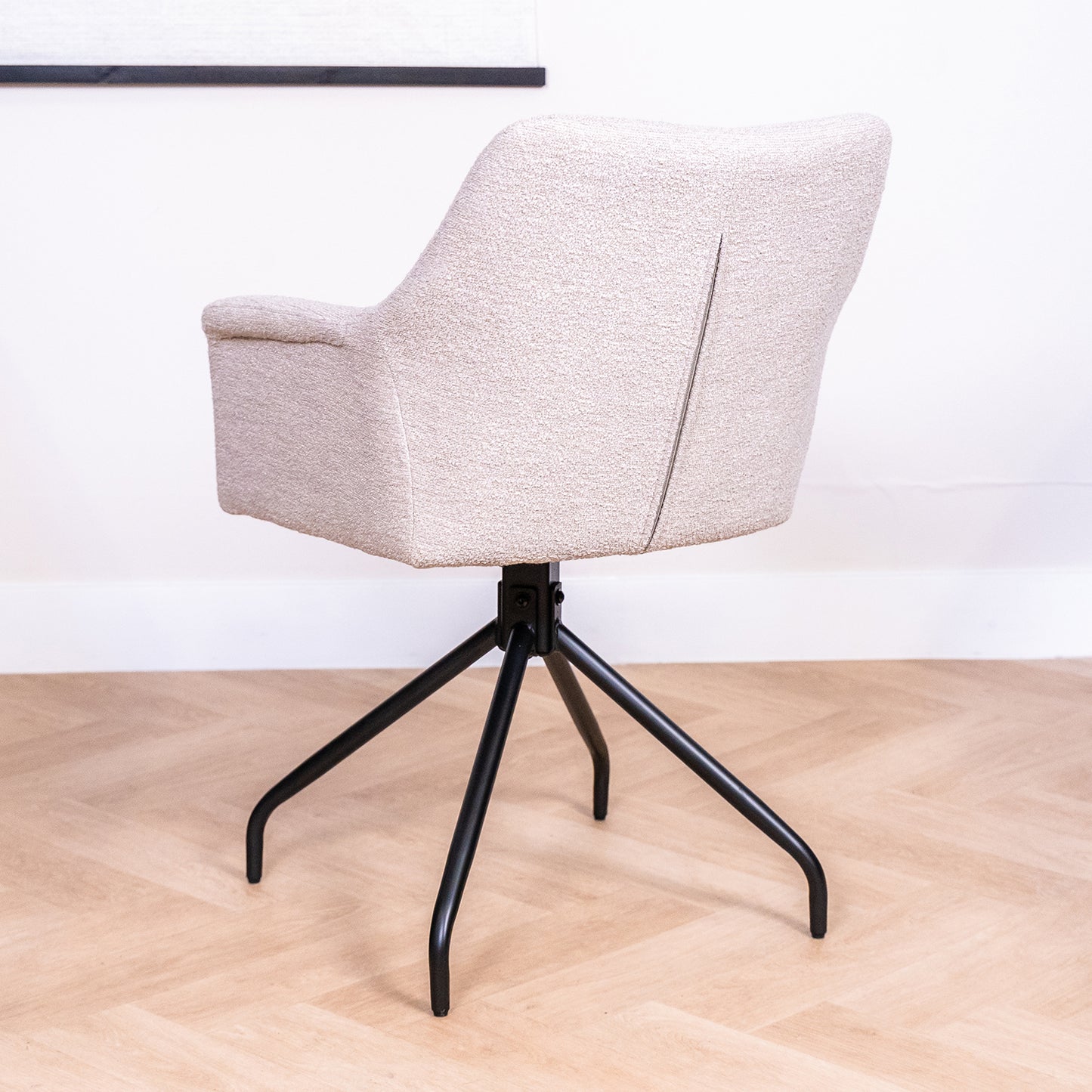 bouclé eetkamerstoel draaibaar