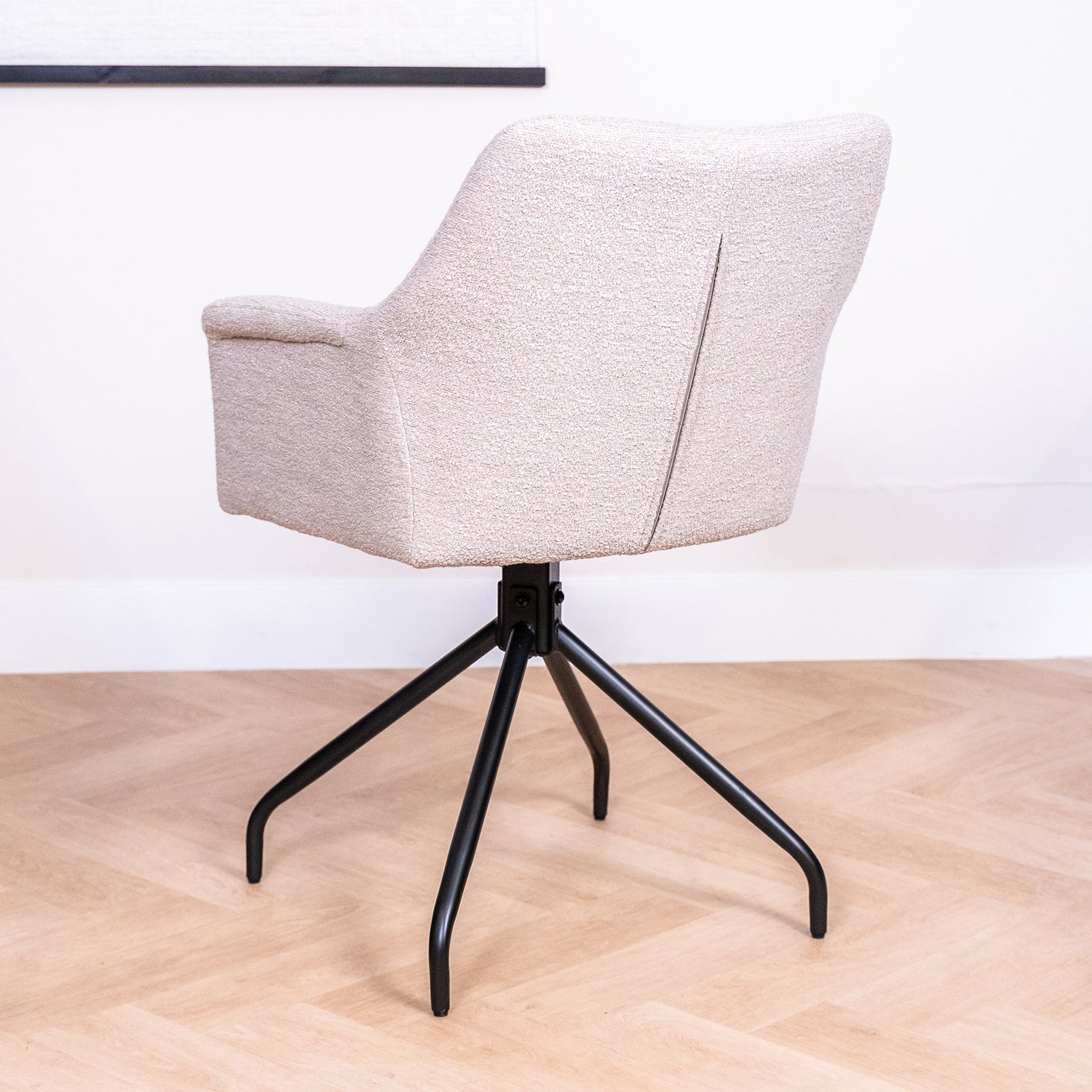 bouclé eetkamerstoel draaibaar