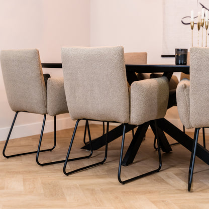 Eetkamerstoel Dante Licht bruin