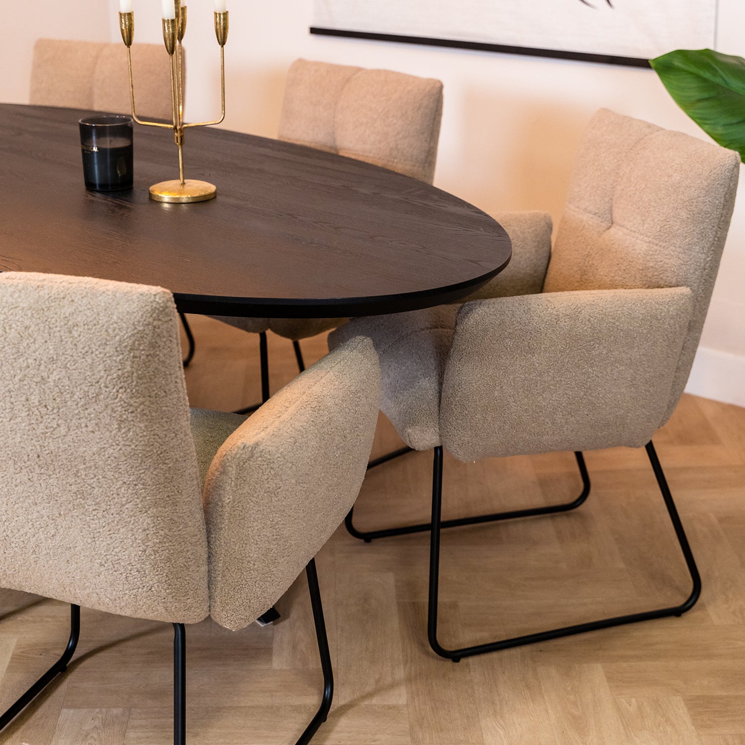 eetkamerstoelen teddy stof dante eetstoel