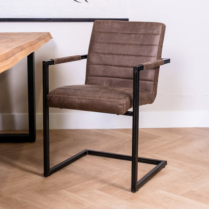 Eetkamerstoel Rocca | Donker Bruin Bull