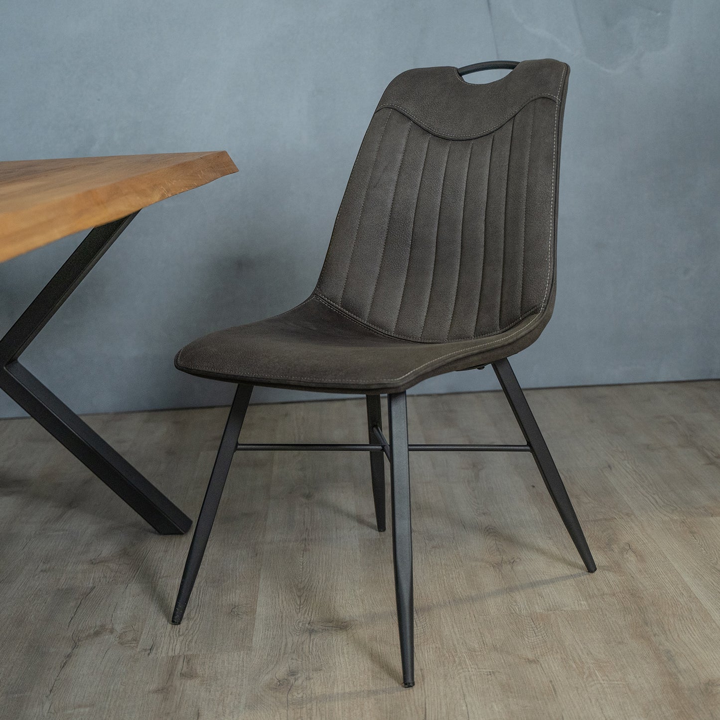 grijze eetkamerstoelen trofee zonder armleuning