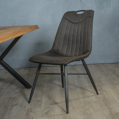 grijze eetkamerstoelen trofee zonder armleuning