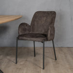 Eetkamerstoel Jari | Velours Antraciet