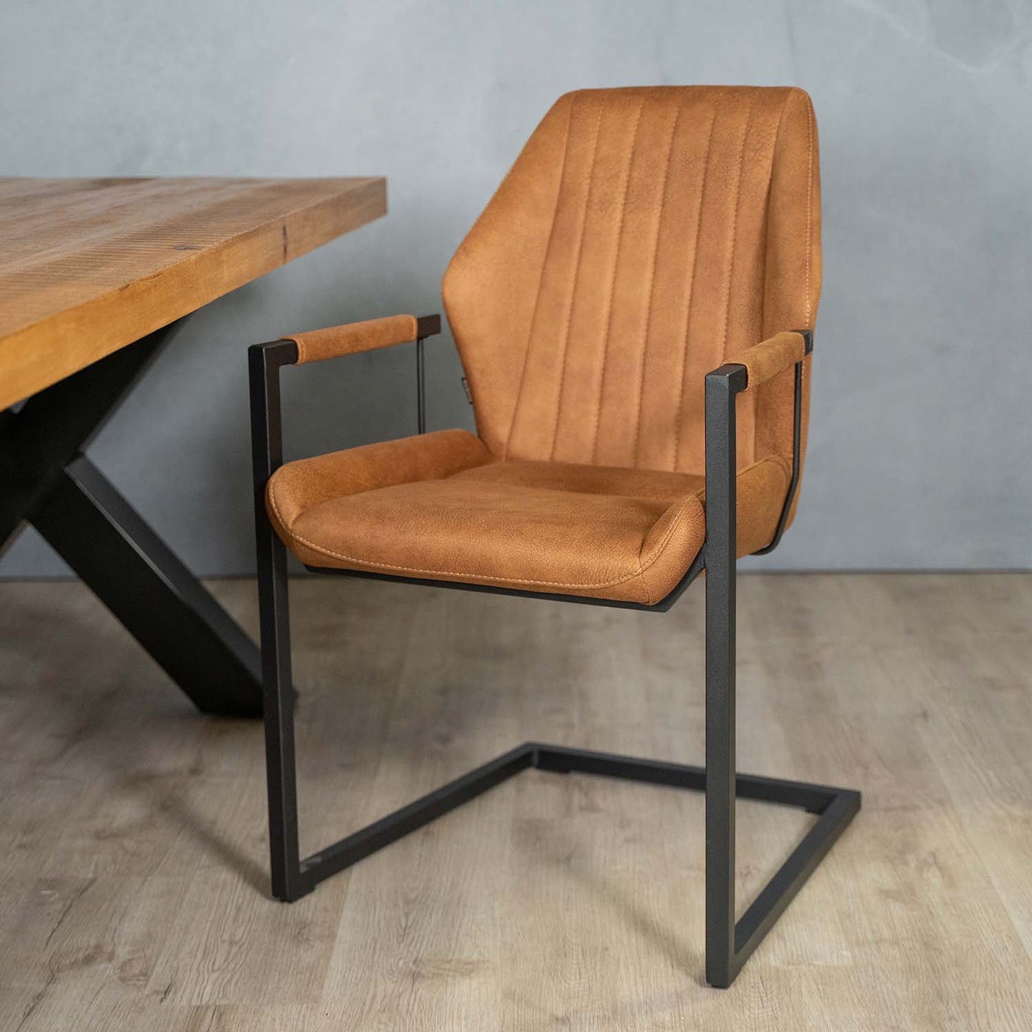 Eetkamerstoel Vera | Cognac Microvezel